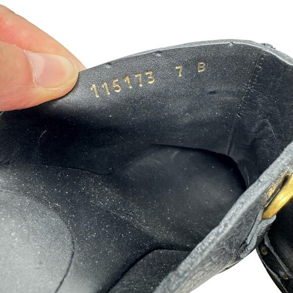 Gucci Black Leather Horsebit Platform Clog Heels Size US 7 Made in Italy - Picture 6 of 8